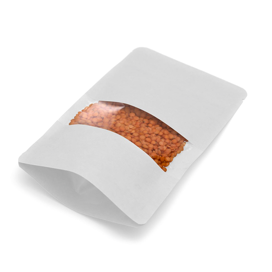 Kraft Beyaz Pencereli Doypack